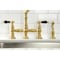 Kingston Brass KS3277PKLBS Duchess Bridge Kitchen Faucet W/Brass Sprayer, Brass KS3277PKLBS - alternate 6